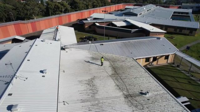 🏢 Scaling New Heights! Watch as the Dr. Pressure Sydney team takes on the mammoth task of cleaning the iconic Long Bay Jail roof. Best in-market results are guaranteed no matter the size of your property! 💪💦 #DrPressureSydney #RoofCleaningPros #PressureWashingMasters"